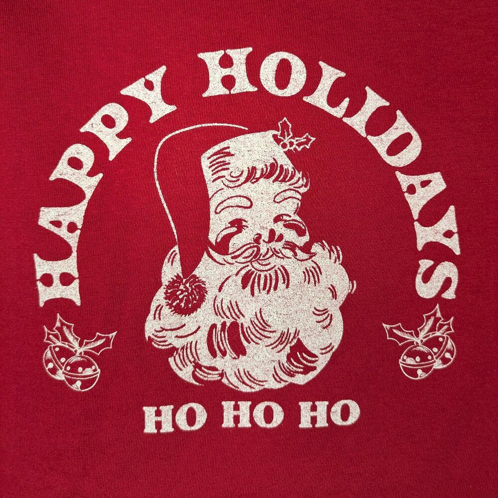 Happy Holidays w Santa Sonoma Womens Small Christmas Short Sleeve Tee NWT